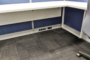 Custom Built Office Desks, Screens, Power and Data, Hidden Cabling