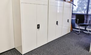 Classy and durable steel storage by commercial fit out